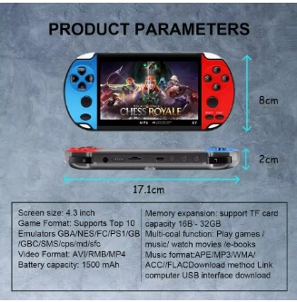 minisite design - retro handheld with over 2,000
              games